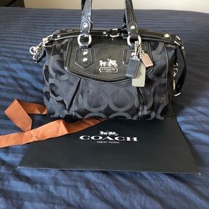 Coach Black Satchel Optic
